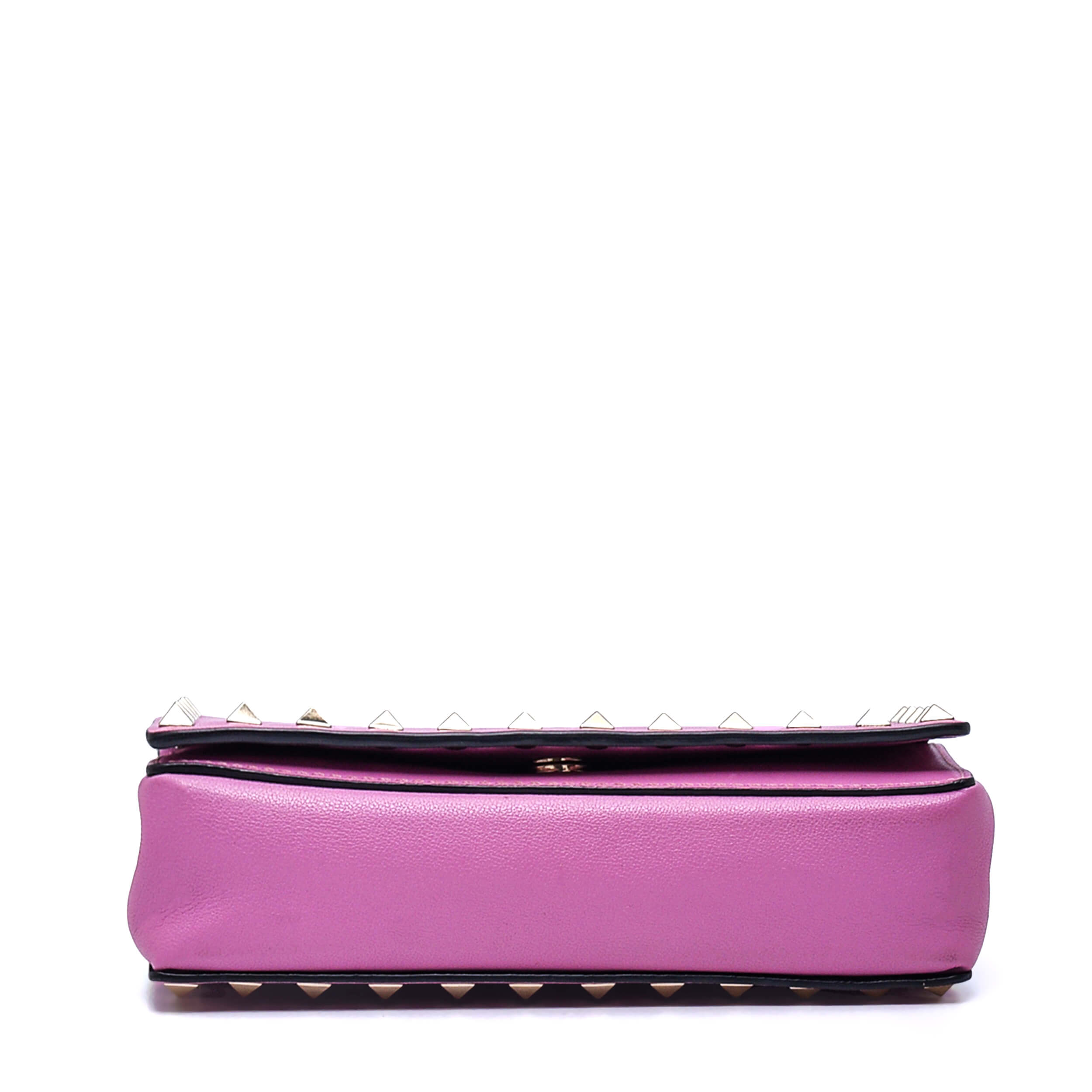 Valentino - Pink Leather Rockstud Mini Messenger Bag